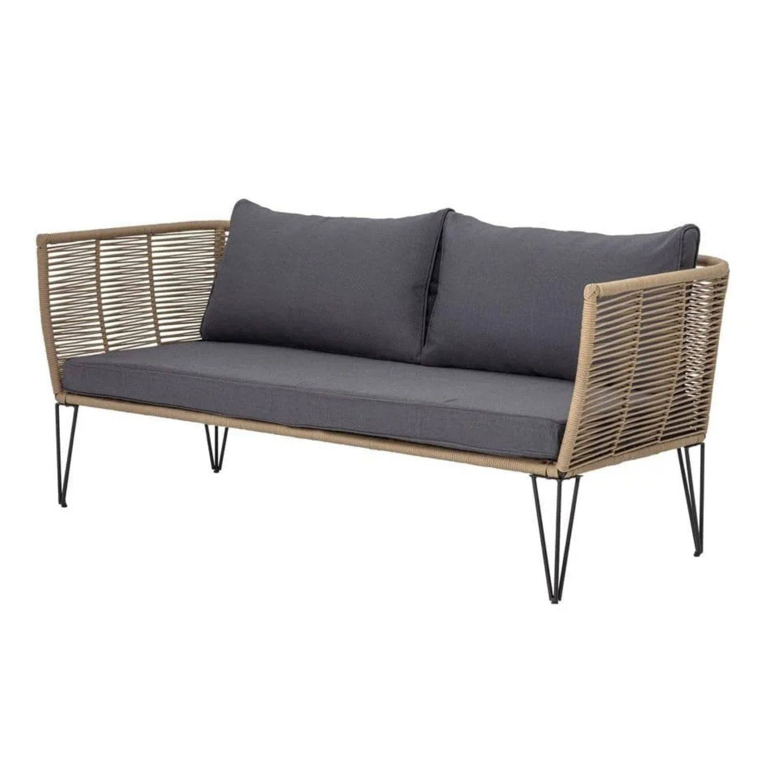 Rope Loveseat (Beige and Dark Grey)