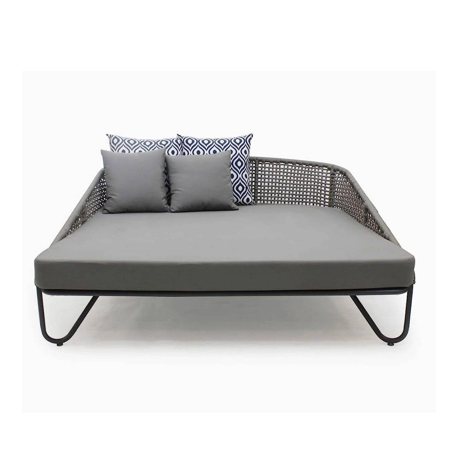 DEVOKO Outdoor Rope Daybed Set (Grey)