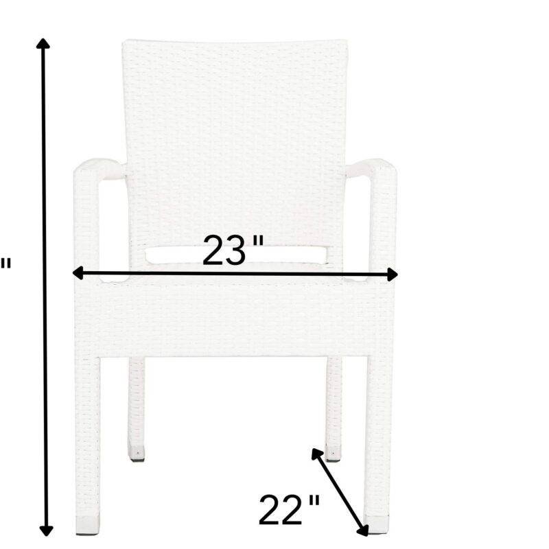 White Rattan Patio Furniture Set (2 pieces) - Image 2