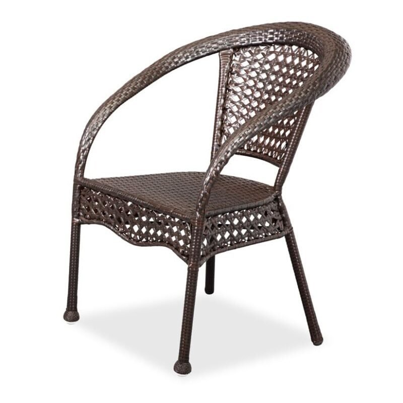 5 Piece Wicker Conversation Set (Dark Brown) - Image 4