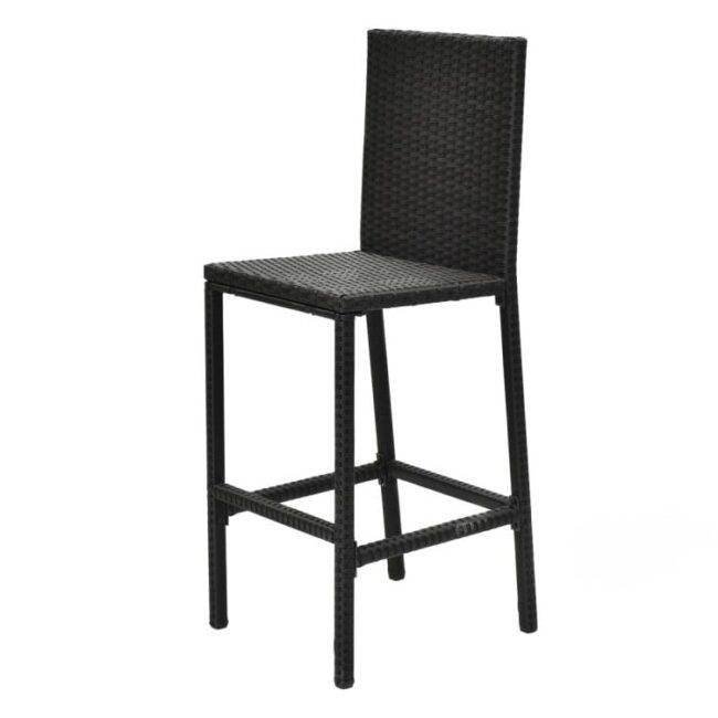 DEVOKO 3PCS Outdoor Patio Bar Set (Black) - Image 3