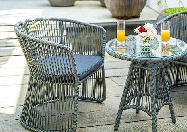 Patio Bistro Set (Grey) - Image 2