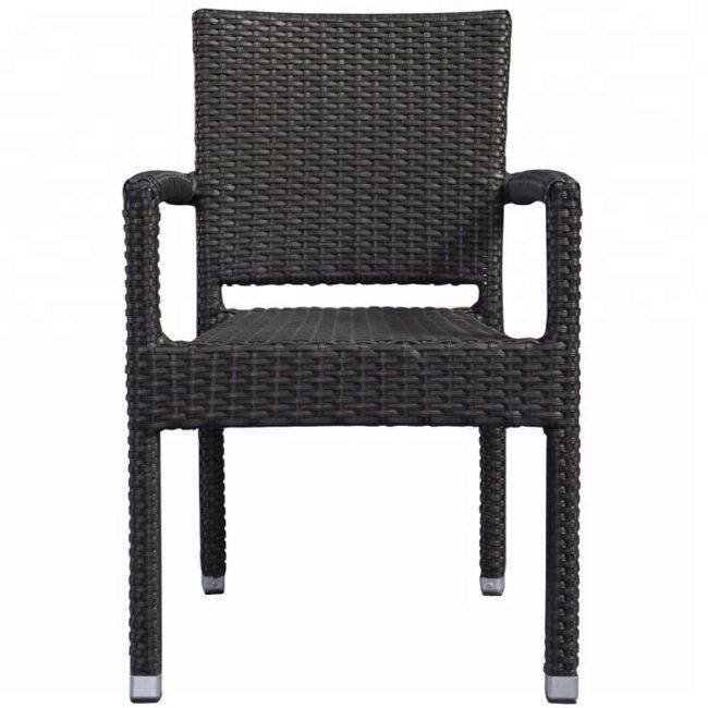 7-Piece Iron Outdoor Dining Set (Black) - Image 4
