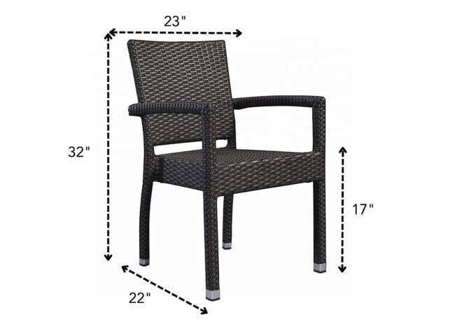 7-Piece Iron Outdoor Dining Set (Black) - Image 2