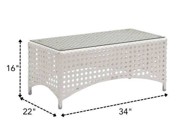 DEVOKO 4 Pcs Conversation Set for Balcony, Terrace, Apartment (White & Beige) - Image 4