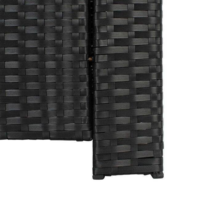5-Piece Wicker Patio Conversation Set (Black/White) - Image 3