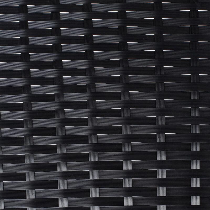 Wicker Lounge Chair (Black/White) - Image 4
