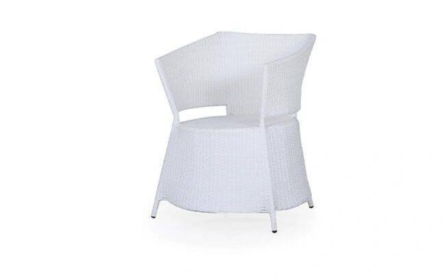 Small Outdoor Wicker Bistro Set (White) - Image 7