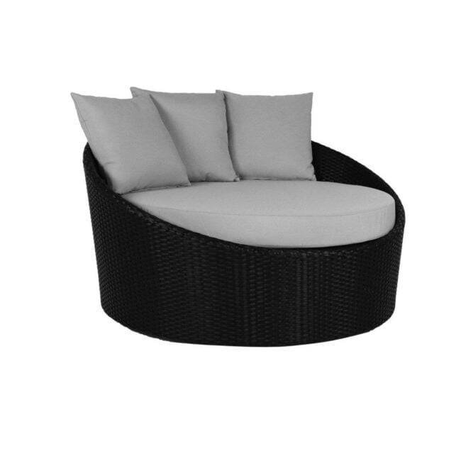 Outdoor Cushion(Grey) and Wicker(Black) Daybed Set - Image 7