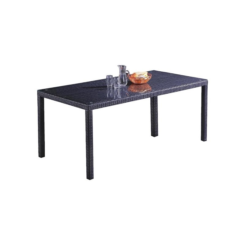 7-Piece Iron Outdoor Dining Set (Black) - Image 5