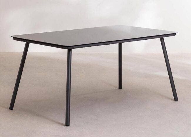 Rope Outdoor Dining Set (Dark Gray/Grey) Table Top: Without glass - Image 7