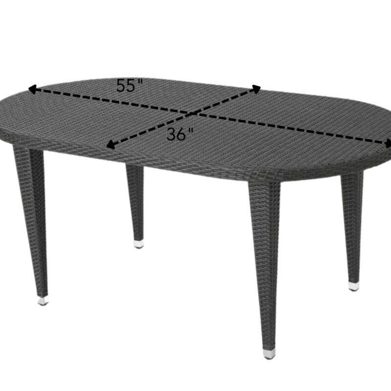 Outdoor Round Table (Black) - Image 2
