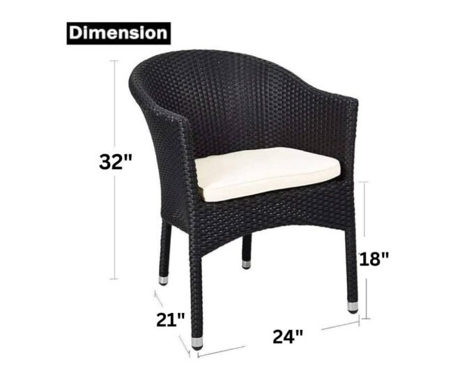 Outdoor Dining Wicker Furniture Chair - Image 2