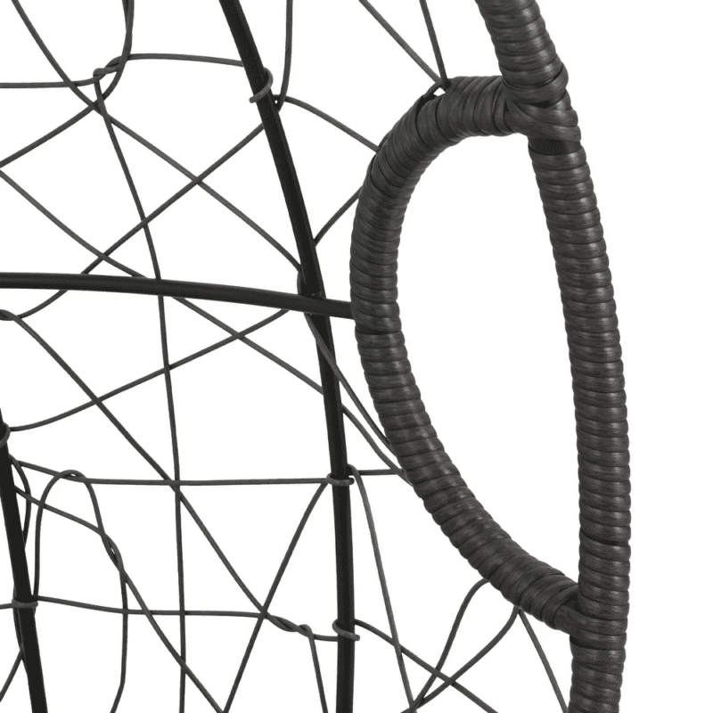 DEVOKO Wicker Egg Chair (Grey) - Image 4