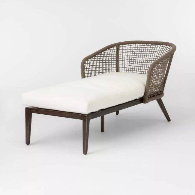 DEVOKO Outdoor Rope Daybed Set (Brown/Off-white)