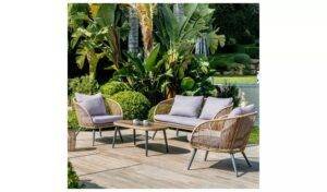 4 Seater Sofa Set (Beige & Grey)