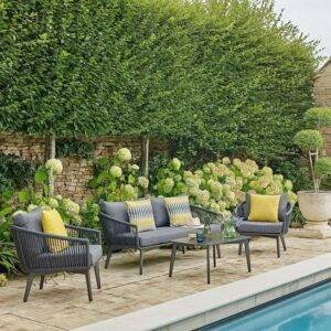 Rope Sofa Set & Table (4 Pieces)