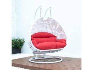 Unique Design Double Seater Swing (White & Red)
