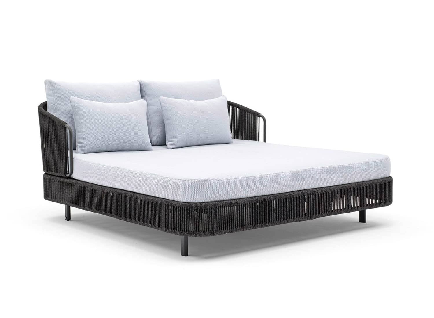 DEVOKO Patio Rope Daybed Sectional Set (Grey/white)