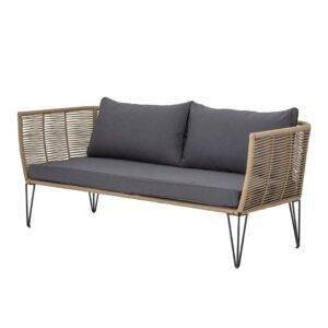 Rope Loveseat (Beige and Dark Grey)