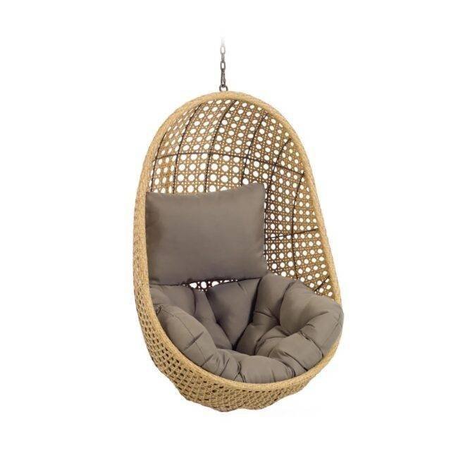 Hanging Egg Swing Chair (Beige and Dark Grey)