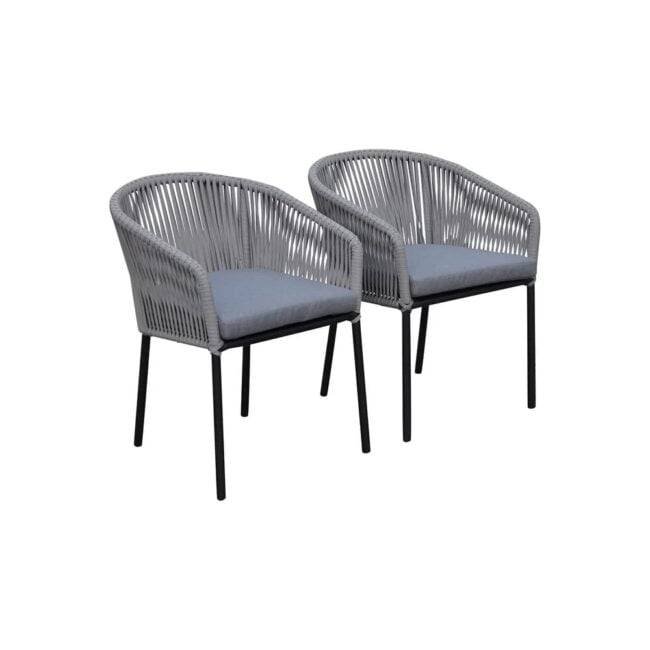 Devoko 2-Piece Grey Patio Furniture Set