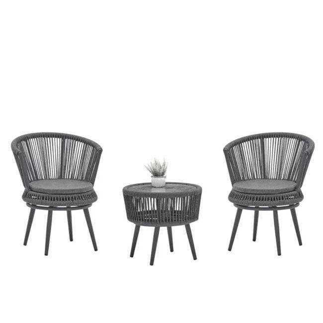 Devoko 3-Piece Patio Rope Set - Grey