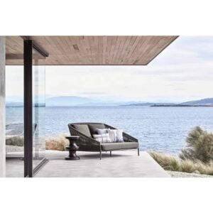 DEVOKO Grey Rope Daybed Furniture Set for Outdoor Bliss
