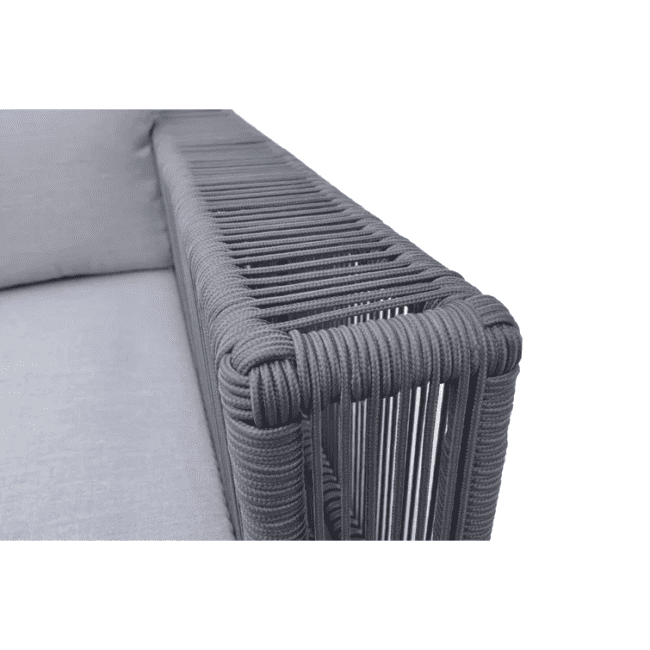 DEVOKO Unique Design Rope Bistro Set 4-Piece (Grey) - Image 8