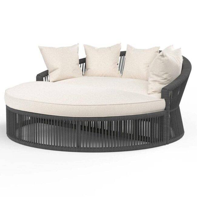 DEVOKO Round Daybed Furniture Set (Black) - Image 3