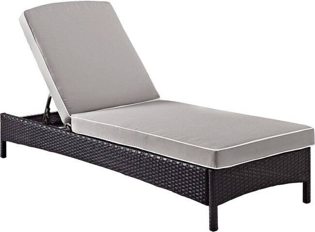 DEVOKO Outdoor Double Chaise (Dark Brown/Grey) - Image 4