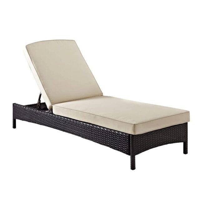 DEVOKO Outdoor Double Chaise (Dark Brown/Cream) - Image 4