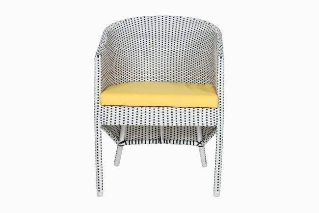 3-Piece Patio Bistro Set (White and Yellow) - Image 3