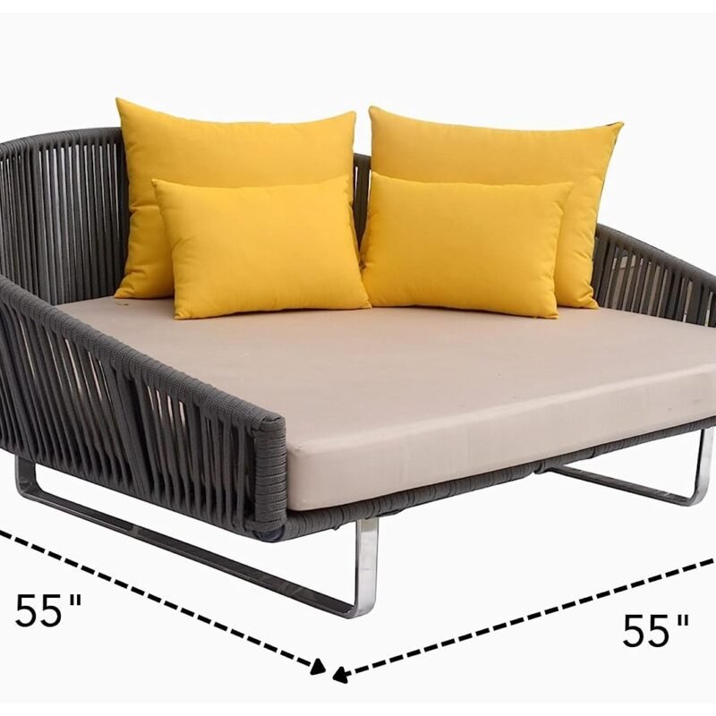 Outdoor Daybed (Grey and Cream) - Image 2