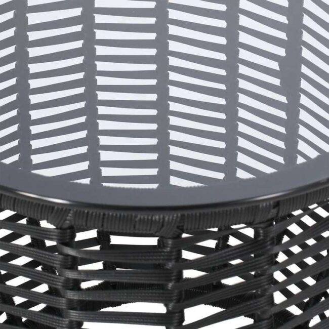 Devoko Patio Bistro Set with Cushions – Black/Grey - Image 6