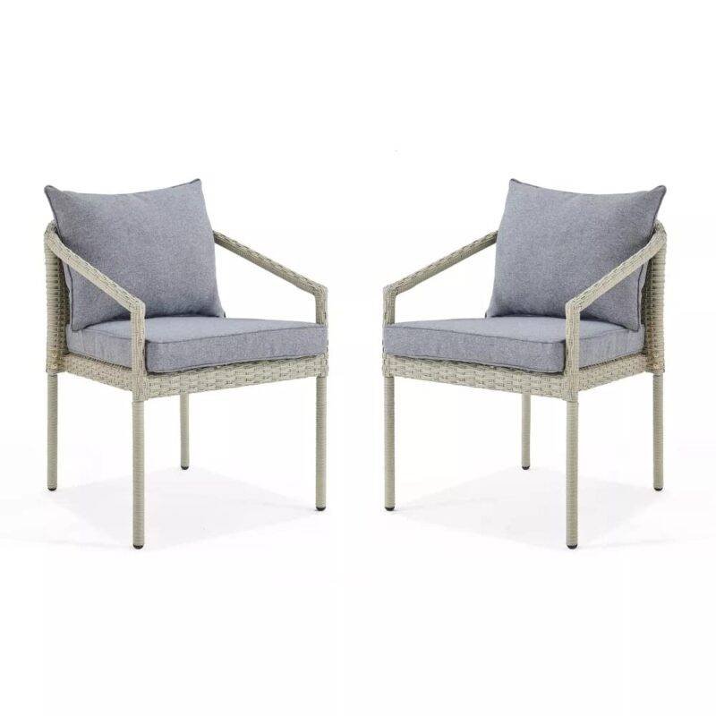 DEVOKO 4 Seater Outdoor Sofa Dining Set (Silver/Grey) - Image 4