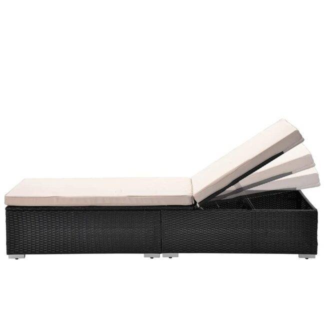 DEVOKO Lounge Chairs Set (Black/Cream) - Image 4