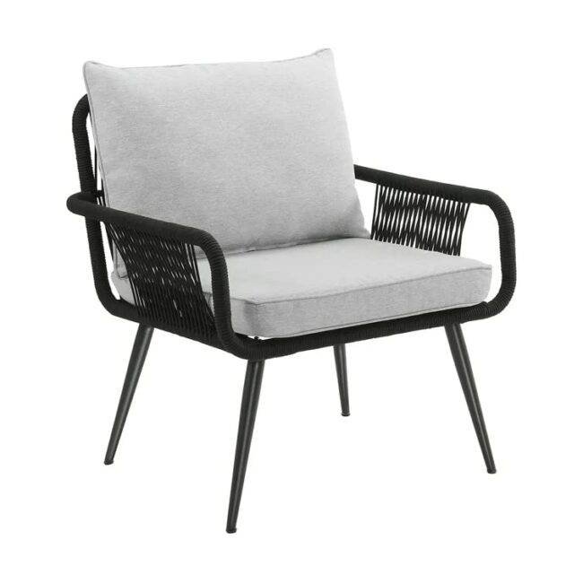 DEVOKO 3-Piece Patio Set - Black & Grey - Image 3