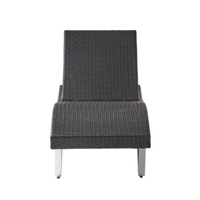 DEVOKO Waterproof Wicker Rattan Sunbed (Dark Brown) - Image 3