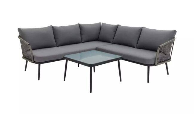 DEVOKO Rope L-Shape Sofa Set (Grey) - Image 3