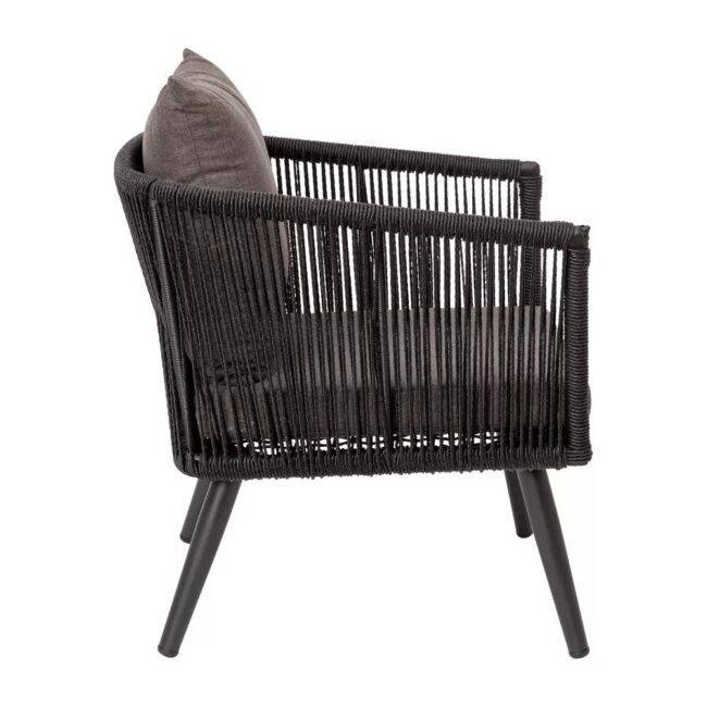 4 Seater Sofa Chairs Set (Black & Dark Grey) - Image 3