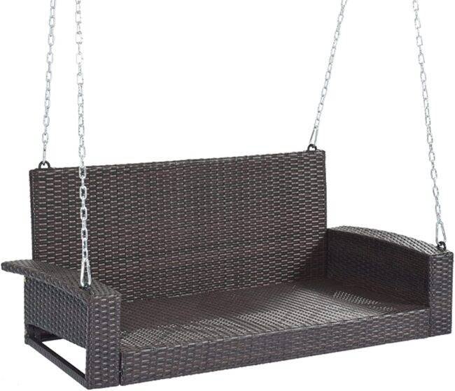 Rattan Wicker Two Seater Sofa Swing - Image 4