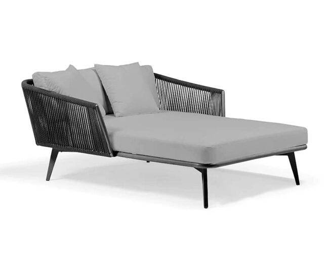 DEVOKO Patio Rope Daybed Set (Black/Grey) - Image 3