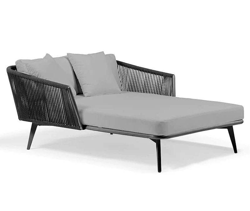 DEVOKO Patio Rope Daybed Set (Black/Grey) - Image 3