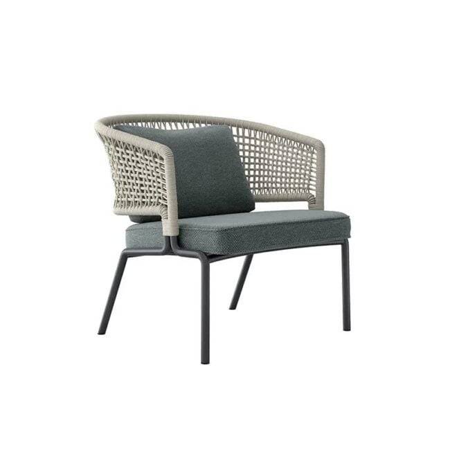 DEVOKO 4 Seater Patio Rope Sofa Set - Platinum/Dark Green - Image 4