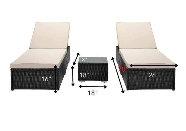 DEVOKO Lounge Chairs Set (Black/Cream) - Image 2