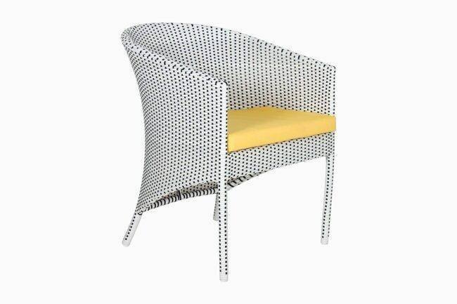3-Piece Patio Bistro Set (White and Yellow) - Image 4