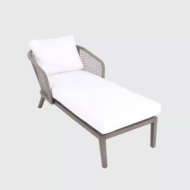 DEVOKO Outdoor Rope Daybed Set (Brown/Off-white) - Image 5