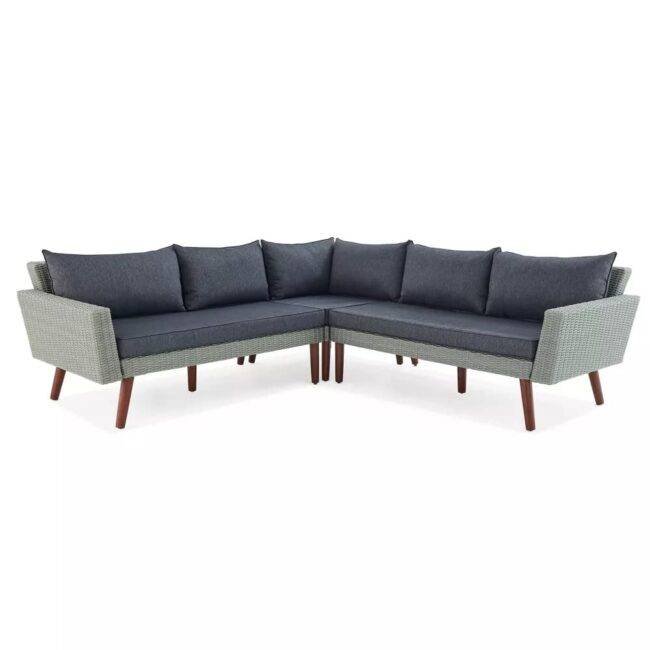 DEVOKO 3-Piece Outdoor Patio Set (Silver/Dark Grey) - Image 5