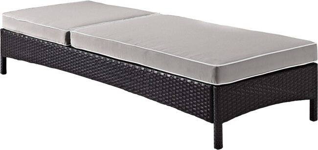 DEVOKO Outdoor Double Chaise (Dark Brown/Grey) - Image 3